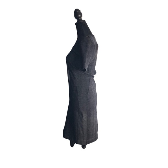 Theory Gray Wool Blend Body Con Knee Length Dress Career Professional - Picture 3 of 14